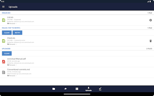 Screenshot of ownCloud