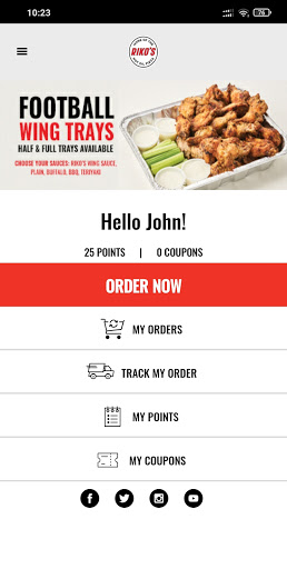 Android application Riko's Pizza App screenshort