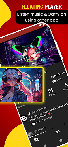 Android application PopUp Player - PopUp Tube screenshort