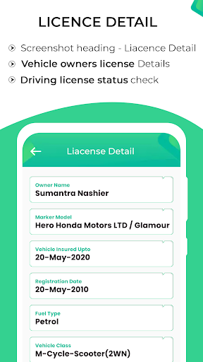 RTO Vehicle Information Screenshot 4 - AppWisp.com
