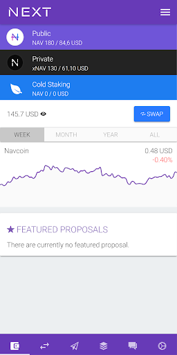 Android application Navcoin NEXT Wallet screenshort