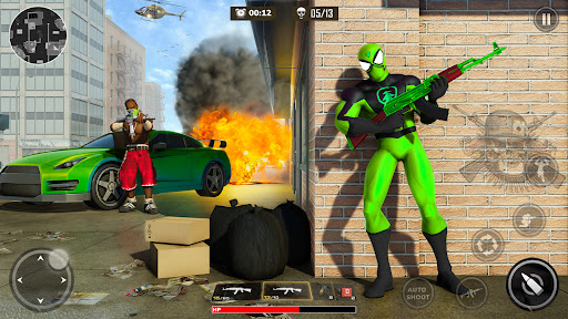 Android application Spider Hero Gun Shooter Games screenshort