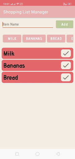 Shopping List Manager