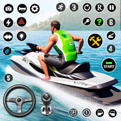 Jet Ski Boat Game: Water Games logo