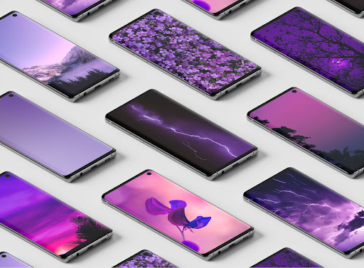 Android application Purple wallpaper HD screenshort