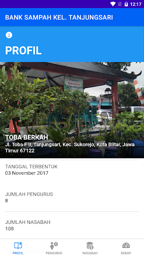 Android application Bank Sampah Kel. Tanjungsari screenshort