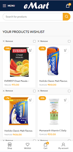 eMart Grocery Shopping App Screen 2