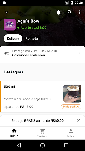 Android application Açaí’S Bowl screenshort