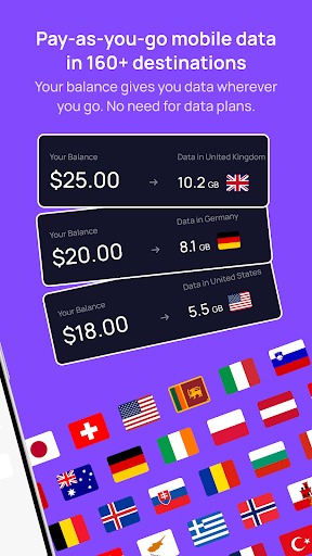 Roamless: eSIM Travel Internet Screen 2