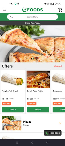 Android application Chand Tara Food Rider screenshort