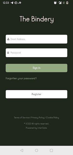 Android application The Bindery screenshort