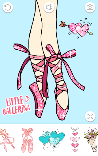 Ballerina Coloring Book Glitter - Girl Games screenshots 6