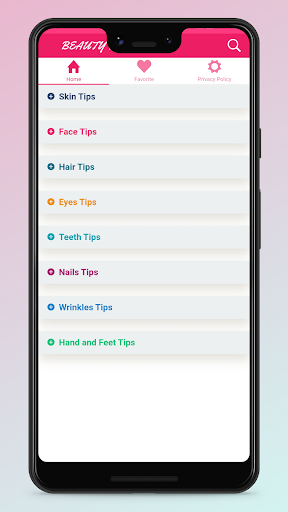 Android application Homemade Beauty Tips screenshort
