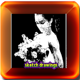 pencil sketch drawings art icon
