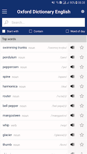Android application English Learner's Dictionary screenshort