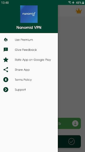 Android application Nanomid VPN screenshort