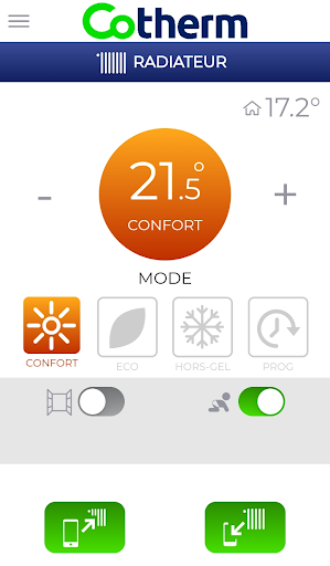 Android application Cotherm NFC screenshort