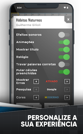 Game screenshot Palavras Cruzadas em Português apk download