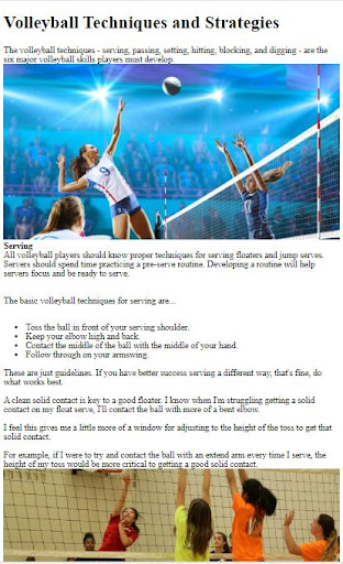 Android application How to Do Volleyball Training screenshort
