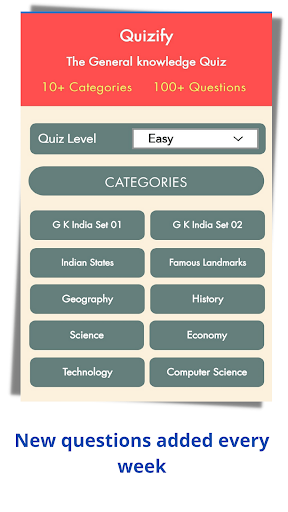 Android application Quizify screenshort