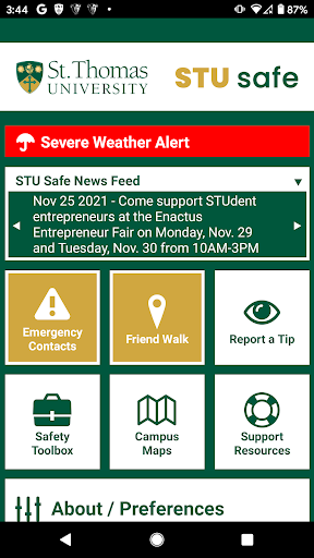 Android application STU Safe screenshort