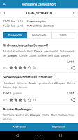 screenshot of Mensa Würzburg