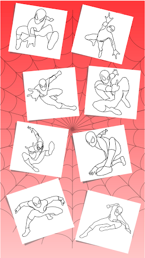 spider super heroes coloring c
