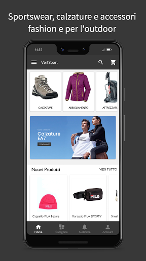 Android application Vertsport screenshort