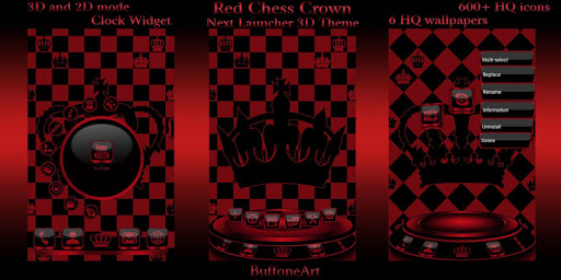 Red Chess Crown 3D Next Launch Screen 2