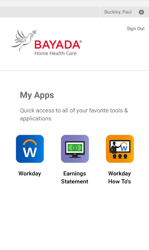 Android application BAYADA Home screenshort