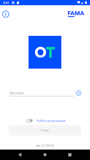 Android application Fama Orden de Trabajo screenshort