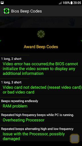 Bios Beep Codes Pro Screen 3