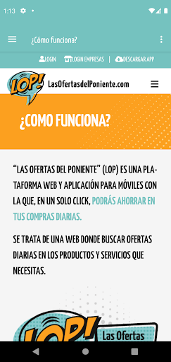 Android application Lop! - Las Ofertas Del Ponient screenshort