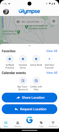 Screenshot of Glympse - Share GPS location
