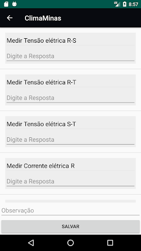 Android application ClimaMinas screenshort