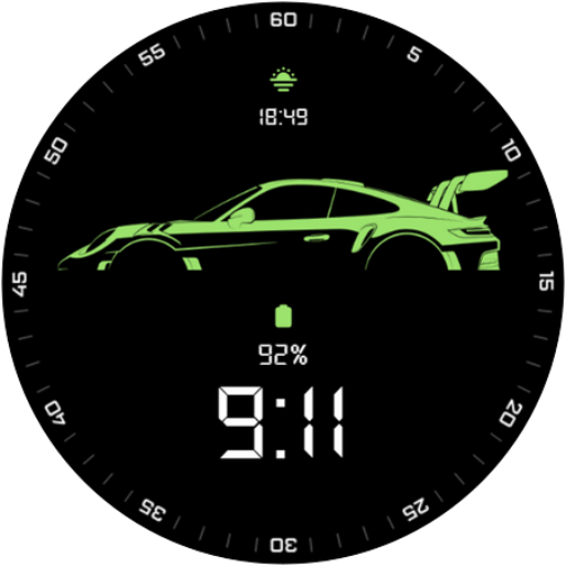 Porsche Silhouette - Watchface logo