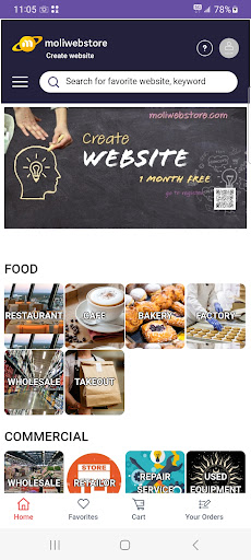 Android application MoliWebstore screenshort