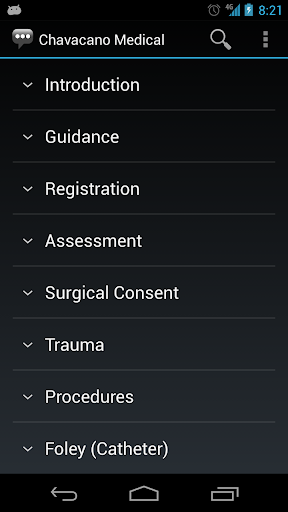 Android application Chavacano Medical Phrases screenshort