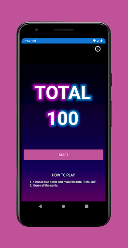 Android application Total100: Simple Calc Games screenshort