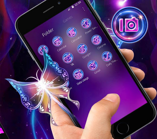 Neon Butterfly HD Wallpaper Theme ?