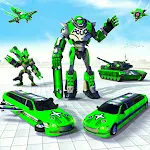 Cover Image of Tải xuống Flying Limo Car: Police robot games: Tank Robo War  APK