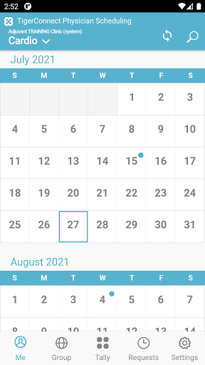 Android application TigerConnect Scheduling screenshort