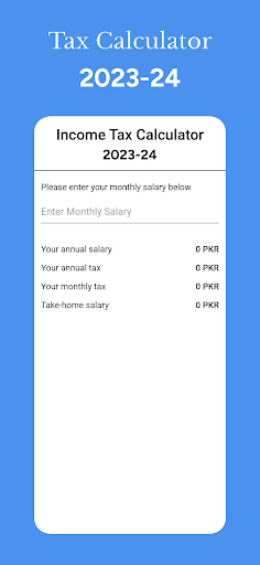 Android application Tax Calculator 2023-24 screenshort