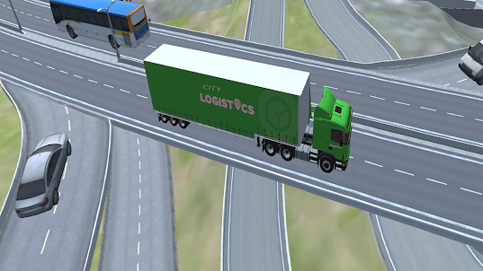 Xe tải lái xe tải 3D