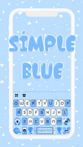 Android application Simple Blue SMS Keyboard Backg screenshort
