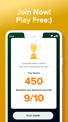 JoinMyQuiz Screen 3