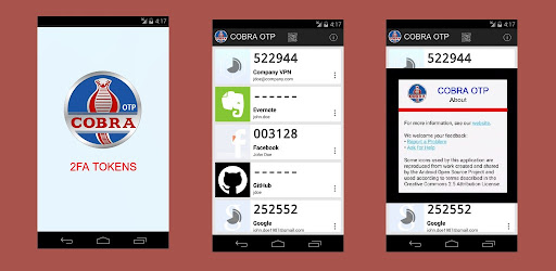 Android application Cobra otp screenshort