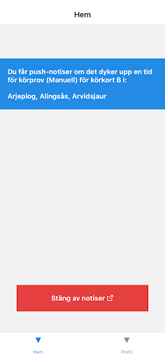 BokaUppkörning Screen 2