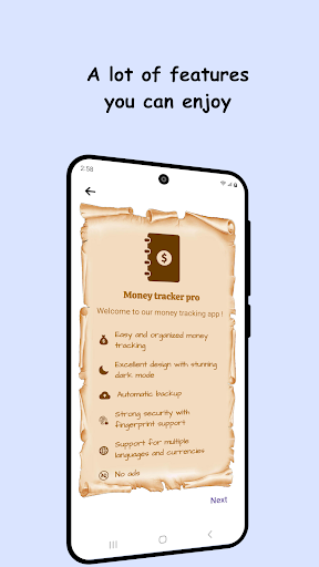 Android application Money Tracker Pro screenshort