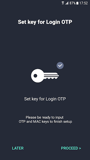 Android application Canopus OTP/MAC generator screenshort